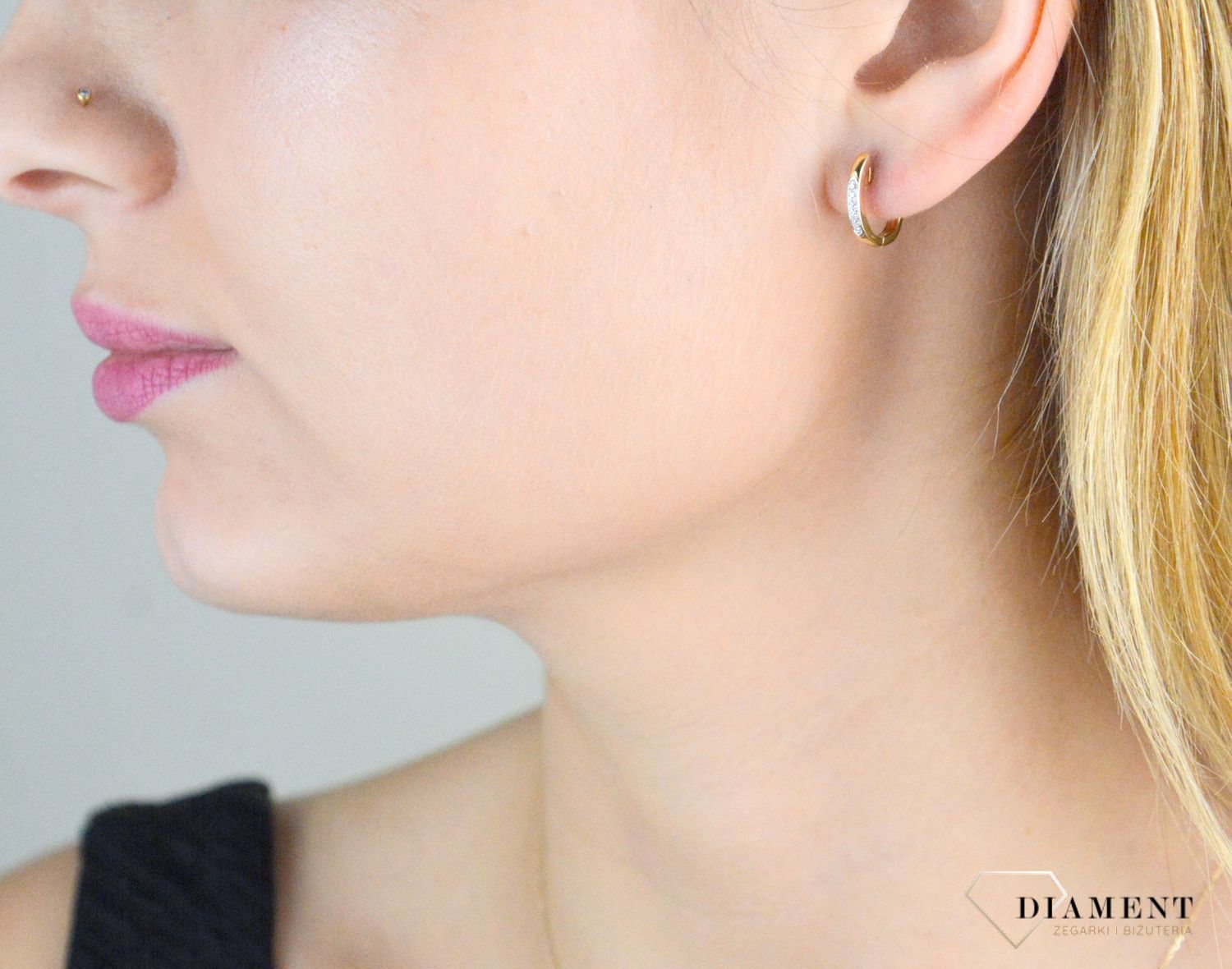 Kolczyki złote damskie 585 klasyczne angielskie z diamentami 0,05 ct E71735Y A.  Złote kolczyki damskie. Złote kolczyki z zapięciem angielskim. Kolczyki złote z diamentami. Kolczyki złote klasyczne z diamentami. Kolczyki zło.jpg